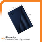 WD 6TB My Passport for Mac, Navy, Portable External Hard Drive with Backup Software and Password Protection, USB 3.1/USB 3.0 Compatible - WDBK6C0060BBL-WESN