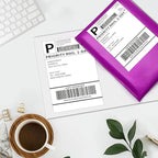 KKBESTPACK Half Sheet Shipping Labels for Laser and Inkjet Printers – 2 Per Page Self Adhesive Mailing Labels – White 8.5 x 5.5 (50 Labels)