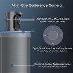 NexiGo Meeting 360 (Gen 2), 8K Captured AI-Powered Framing & Speaker Tracking, 1080p HD 360-Degree Smart AIO Video Conference Camera, 8 Noise-Cancelling Microphones, and Speaker (Renewed)