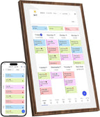 15.6 Inch Digital Calendar Chore Chart with Touchscreen - Full HD Interactive Display, Wall & Desk Mountable Family Planner, To-Do List & Meal Planner, Ideal for Home Organization & 2025 Scheduling