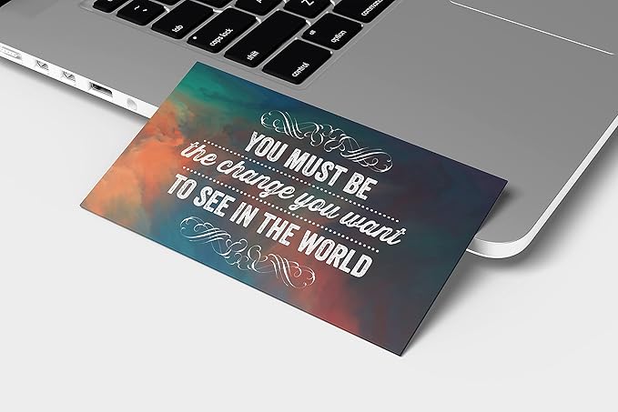 Better Office Products Motivation Inspiration Affirmation Cards, 120 Pack, 2 Each of 60 Unique Assorted Designs, Encouragement Card Deck, 2" x 3.5" (Business Card Size)