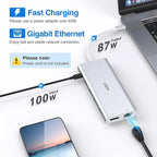 USB C Docking Station Dual Monitor HDMI for HP, Laptop Docking Station 3 Monitors Triple Display USB C Hub Adapter to 2 HDMI 4K,DP,Ethernet,6 USB,PD,SD/TF, Audio, USB C Dock 14 in 1 for Surface