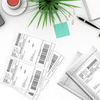 BESTEASY 1000 Half Sheet Self Adhesive Shipping Labels, Laser/Ink Jet White Blank Shipping Labels 8.5" x 5.5" Address Labels (500 Sheet Total 1000 Labels)