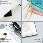 POPRUN 2026 Planner (Medium - 6.5'' x 8.5'') - 2026 Weekly Calendar ((Jan. 2026 - Dec. 2026) with Hourly Time Slots, Weekly/Monthly Appointment Book for Time Management - Leather Soft Cover - Brown