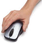 Amazon Basics 2.4 Ghz Wireless Optical Computer Mouse with USB Nano Receiver, Silver