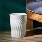 Small Bathroom Trash Can 1.8 Gallon Wastebasket Recycling Bin for Bedroom Office Kitchen (Black White, 2 Pack)