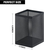 Comix Mesh Pen Holder Desk, Wire Pencil Holder with Foam Pad and Non-Slip Bottom Office Supplies Desk Organizer for Home Office School, 10 Packs