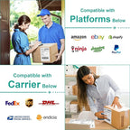 MFLABEL Half Sheet Shipping Labels 8.5x11 Inch - No Cut Needed! Self-Adhesive 8.5"x5.5" Labels for Laser/Inkjet (2000 Sheets = 4000 Labels) + Free 192 Fragile Stickers - FBA, UPS, FedEx