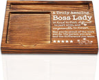 Boss Lady Gifts for Women, Thank You Appreciation Gifts for Boss Lady, Going Away Gift Retirement Gift for Boss Lady Boss Leader, Best Boss Lady Gifts Self-Stick Note Pad Holders-DW54