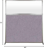 Versare Hush Screen Portable Room Divider | Workstation Wall Divider | Freestanding Privacy Hush Panels | Frosted Windows | Fabric Office Divider Screen | Great for Room Separation