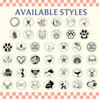 Custom Loyalty Card Stamp Personalized Self Inking Stamp for Business, Pet, Reward - Small Round Rubber Stamp