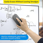 maxtek Magnetic Dry Erase Eraser, Glass Board Erasers, 4 Pack, Whiteboard Eraser for Dry Erase Board, Glass Board, Calendar Board, Office and School Supplies (Gray)