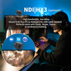 4K Native NDI HX3 POV Webcam Camera PoE, ZowieCAM, Simultaneously HDMI & SDI Output, RTSP/RTMP(s)/SRT, Standalone Live Streaming to YouTube/Twitch for Webcast, Meeting, Teaching & Gaming (M12)
