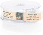 Deer Designer Rolled Address Labels with Elegant Plastic Dispenser