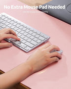 YSAGi Leather Desk Protector, Office Mat, Large Mouse Mat, Non-Slip PU Leather Blotter, Laptop Desk Pad, Waterproof Writing Pad for Office and Home (Light Pink, 31.5" x 15.8")