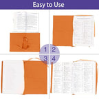 KICNIC Cloth Book Covers 7 Pcs, 6"x9" Stretchable Book Sox Suitable for Most Hardcover Books Up to 8.5”X9.5”, Washable and Reusable Protective Cover for Textbooks