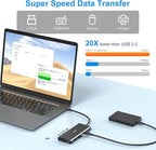 Docking Station Dual Monitor HDMI for Dell/Lenovo/HP Laptop Docking Station USB C Hub Multiport Adapter Dongle Dock USB C to 2 HDMI 4K+DisplayPort+Ethernet+4USB+2USB C+100W PD Charger+SD/TF+Audio