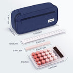 WEMATE Pencil Case, Large Storage Organizer for Stationery, Back - to - School Essential, Teacher Must - have, Big Pencil Pouch, Marker Case School Supplies for College & High School