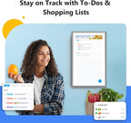 ApoloSign Digital Calendar: 15.6" Wall Planner Electronic Calendar, Smart Touchscreen Interactive Display for Chore Chart, Family Schedules, Supports All Apps via Google Play (Gray Wood, 15.6-inch)