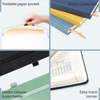 POPRUN 2026 Planner (Large Size 8.5''x 10.5'' Hardcover) - Daily Weekly and Monthly Calendar Agenda 2026 Appointment Book with Hourly Time Slots, Monthly Tabs, 100 GSM - Light Yellow