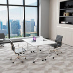 Conference Table,Folding Conference Room Tables Portable Rolling Conference Training Table with Silent Wheels,Mobile Meetings Flip Top Tables for Offices Classrooms Meeting Room (6Pack 61in)