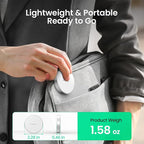 1TB Magnetic Portable SSD, External Solid State Drives with USB-C 3.2 Gen 2x2, Speed Up to 2000MB/s, Compact & Durable, Compatible with iPhone 15/16 Series and Other USB-C Devices, White