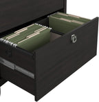 Bush Furniture Salinas 2 Drawer Lateral File Cabinet in Vintage Black, Home Office Storage Solution, Organizer with Drawers for Workspace, Filing Unit