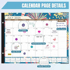 Gannyfer Desk Calendar 2025-2026, Large 22"x17" Monthly Calendar, July 2025 - Dec 2026, 18 Month Yearly Desktop Pad Calendar,Office Supplies Perfect for Home, School or Office(6 Stickers Included)