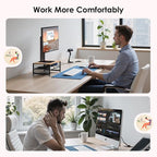 Computer Monitor Stand Riser, Desk Organizers and Accessories, Printer & Laptop Stand, Office Desk Accessories & Desktop Workspace Organizers for Office Supplies (Brown)