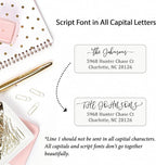 Personalized Return Address Labels Simple - Set of 240 Elegant Custom Mailing Labels for Envelopes, Self Adhesive Flat Sheet Rectangle Personalized Name Stickers (Clear)