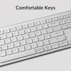 Keychron B6 Pro Ultra-Thin Wireless Keyboard, Full-Size ZMK with Numeric Keypad Quiet Typing, 2.4 GHz/Bluetooth 5.2/Wired Connection Long Battery Life, Compatible with Mac Windows Linux - Ivory White