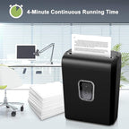 Bonsaii 6-Sheet Micro-Cut Paper Shredder, P-4 High-Security for Home & Small Office Use, Shreds Credit Cards/Staples/Clips, 3.4 Gallons Transparent Window Wastebasket, Black (C234-A)