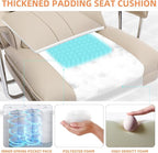 Big and Tall Office Chair 500lbs Wide Seat Executive Office Desk Chair High-Back Office Task Chair, Ergonomic Lumbar Support Computer Office Chairs for Heavy People(Beige)