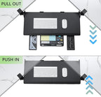 ETHU Keyboard Tray Under Desk, Ergonomic Corner Keyboard Tray with 180° Adjustable C Clamp for L Shape Desk 26.77" X 12.2" Easy to Install, Computer Keyboard Stand for Home and Office(Black)
