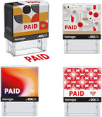 Fastnotes Paid Self-Inking Rubber Stamp by COLOP - Great for Office Documents, Notary, Warehouse, Accounting Paperwork, Business, and Legal Documentation - Red Ink (Paid- Red)