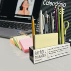 Payroll Manager Definition Gifts for Women, Men, Payroll Manager Desk Decor Stainless Steel Pen Pencil Holders WCC55