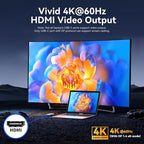 VANGREE USB C Hub, 3 USB 3.2 Gen 2 Ports with 10Gbps, 4K@60Hz HDMI, 100W Power Delivery, 3 USB-A 3.0 Ports, USB C Splitter Multiport Adapter Extender for MacBook Pro/Air, iPad Pro, Mac mini and More