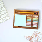 vizuzi Growth Mindset Sticky Note Holder, Counsellor Office Decor, Therapy Office Decor, Positive Self-Talk, Growth VS Fixed Mindset, Therapist Self-Stick Note Pad Holders ZSS39