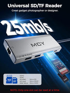 MCY USB C Hub,Laptop Docking Station Dual Monitor Single 8K,2x4K@60Hz,10 in 1 Type-C Multiport Adapter with 2 HDMI,PD100W,Extender Splitter,Card Reader,Ethernet Dock for Mac/Dell/HP/Surface/Steam Deck