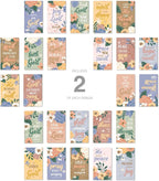 Floral Religious Motivational Mini Quote Cards / 50 Christian Encouragement Positivity Cards / 2" x 3.5" Flat Business Card Size / 25 Daily Devotional Uplifting Faith Designs / Made In The USA