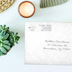 Wildflower Rolled Address Labels / 500 Personalized Return Address Labels/Designer Address Stickers in Elegant Plastic Dispenser