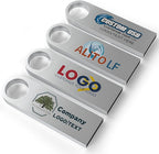 ABLAZE Custom Flash Drive 8GB 10 Pack, Personalized USB with Your Logo Metal Thumb Drives USB 2.0 Memory Stick Pendrive (Sliver)