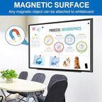 H-Qprobd White Board Dry Erase 4' X 3', Magnetic Dry Erase Board for Wall 48" X 36" Aluminum Frame, Hanging Whiteboard for Home, School, Office, Kitchen