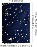 BLBMH A5 Book Covers for Paperbacks Book Cover Fit for 5.5x8.3 inch Adjustable Book Jacket Cover for A5 Diary Books Fabric Softcover Protector for Notebook - Velvet Blue 8.3in