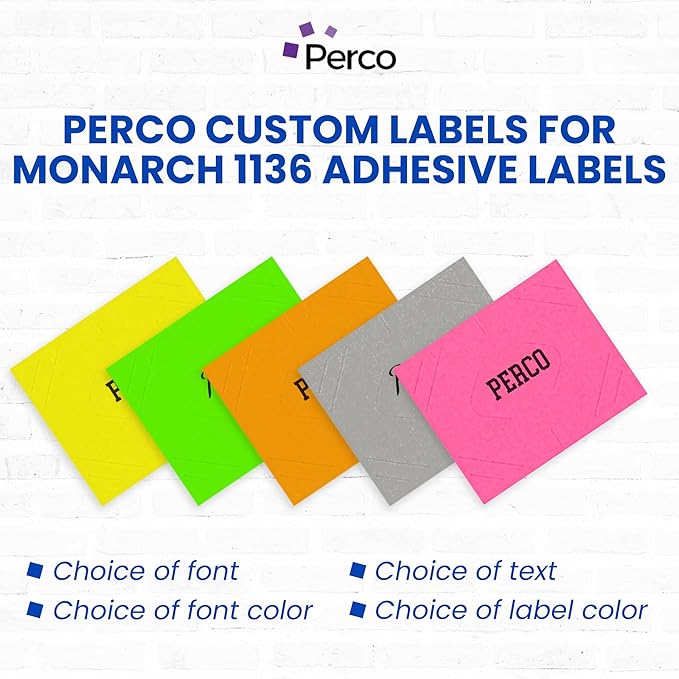 Custom Price and Date Labels for Monarch 1136 Guns - Choose Color, Font and Imprint - 3 Sleeves, 42,000 Labels