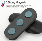 MaxGear Dry Erase Eraser, Magnetic Whiteboard Eraser for Glass Board, Dry Erase Board, Dry Erase Board, Chalkboard Wiper with Built-in Magnet, Teacher Supplies for School, Office, Home, Black, 2 Pack