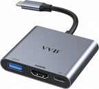 USB C to HDMI Adapter,Type C to Adapter Multiport USB-C Hub Digital AV Converter with 4K HDMI,USB3.0,USB C PD Charge Port for iPad Pro/air,MacBook Pro/air,Tablet,Switch,iPhone 15 and More USBC Device