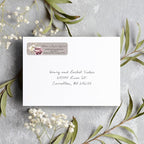 Taupe Watercolor Floral Rolled Address Labels / 250 Personalized Return Address Labels/Designer Address Stickers in Elegant Plastic Dispenser