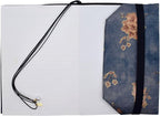 BLBMH A5 Book Covers for Paperbacks Book Cover Fit for 5.5x8.3 inch Adjustable Book Sleeve Cover for A5 Diary Books Fabric Softcover Protector for Notebook - Flower 3 Blue
