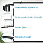 H-Qprobd 60"x40" White Board for Wall Large Magnetic Dry Erase Board with Black Aluminum Frame, Presentation Whiteboard Suitable for Home, Office, Classroom & Kitchen